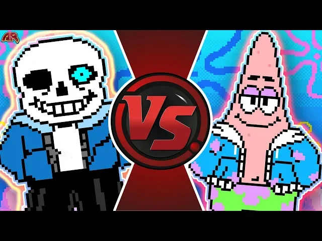 sans vs patrick star!(spongebob vs undertale animation) | cartoon fight club bonus